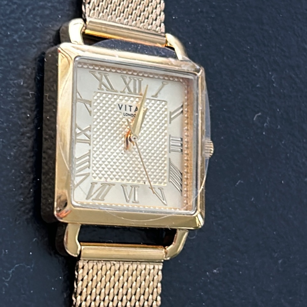 VITAE LONDON Watch Women's Ilesha Gold -Tone Stainless Steel Mesh Bracelet 25mm